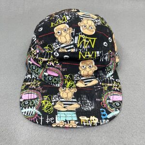 Tango Hotel 5 Panel Cap Strapback Hat All Over Print Black One Size Fits Most